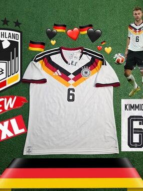 Adidas Germany National Team Joshua Kimmich #6 2026 World Cup Home Jersey New